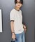 ランダムロゴ刺繍リンガーTシャツ
