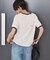 ランダムロゴ刺繍リンガーTシャツ