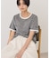 ランダムロゴ刺繍リンガーTシャツ