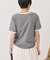 ランダムロゴ刺繍リンガーTシャツ