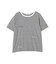 ランダムロゴ刺繍リンガーTシャツ