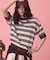 【PENNEY'S】レトロボーダー半袖ニット