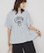 シャーリングプリントTシャツ