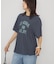 シャーリングプリントTシャツ