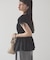 【接触冷感】シャーリングショルダーリボンプルオーバー