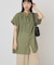 【WEB限定】イージーケア+接触冷感 フレンチスリーブギャザーシャツ