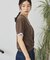 配色レイヤード風シアーTシャツ