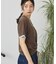 配色レイヤード風シアーTシャツ