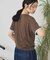 配色レイヤード風シアーTシャツ