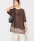 カレッジロゴレースドッキングTシャツ
