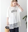 カレッジロゴレースドッキングTシャツ