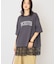 カレッジロゴレースドッキングTシャツ