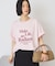 フロッキープリントTシャツ