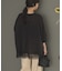 Vネックレース切替シャツ
