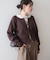 【WEB限定】【バイパチ】WZIPショート丈ニットカーディガン