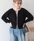 【WEB限定】【バイパチ】WZIPショート丈ニットカーディガン