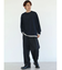 カラーシームリブニットロングスリーブTEE