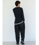 カラーシームリブニットロングスリーブTEE