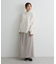 袖シャーリングバンドカラーシャツ