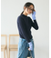 洗える/とてもち配色モックネックリブニットプルオーバー