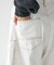 【ユニセックス】ホワイトデニムワイドカーゴパンツ