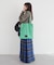 akha.ストライプメッシュトートバッグ