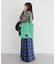 akha.ストライプメッシュトートバッグ