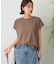 カットクレープクルーネックTシャツ