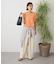 カットクレープクルーネックTシャツ