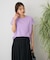 カットクレープクルーネックTシャツ