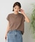 カットクレープクルーネックTシャツ