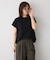 カットクレープクルーネックTシャツ