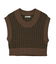 ジャガードショートニットベスト