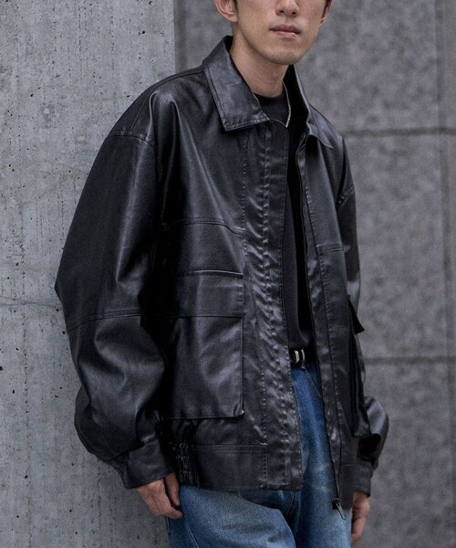 美品　ジャケット FREAK'S STORE/フェイクレザーブルゾン｜Daytona Park(FREAK'S STORE