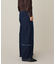 ロールアップ風ストレートデニムパンツ