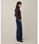 ロールアップ風ストレートデニムパンツ