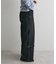 ロールアップ風ストレートデニムパンツ