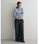 ロールアップ風ストレートデニムパンツ