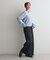 ロールアップ風ストレートデニムパンツ