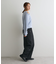 ロールアップ風ストレートデニムパンツ