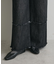 ロールアップ風ストレートデニムパンツ