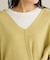 洗える/Vネックフードカシュクールニットプルオーバー