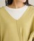 洗える/Vネックフードカシュクールニットプルオーバー