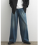 ワイドストレートデニムパンツ