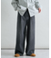 ワイドストレートデニムパンツ