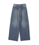 ワイドストレートデニムパンツ