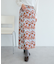 フラワープリントスリットロングスカート
