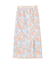 フラワープリントスリットロングスカート