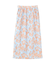 フラワープリントスリットロングスカート
