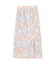 フラワープリントスリットロングスカート